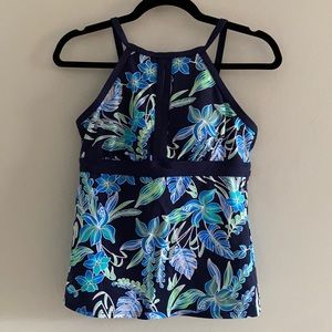 Lands’ End Floral Bathing Suit Top